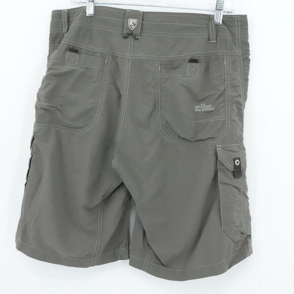 Kuhl Cargo Shorts Mens 32 Gray Quick Dry Hiking Outdoor Stretch Utility Pockets - Picture 7 of 15